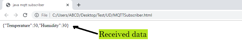 javascript as mqtt subscriber example